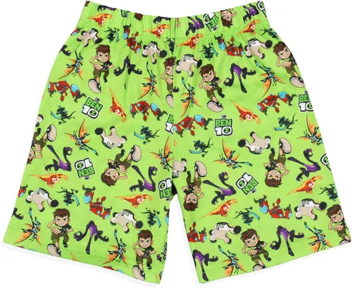 Vista 5 de INTIMO Ben 10 - Conjunto de pijama de dibujos animados para niños, personajes Omnitrix, alienígenas