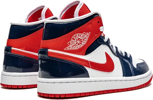 Vista 3 de Nike Jordan Zapatos para mujer Air Jordan 1 Mid SE Light Club CW1140-100 NegroBlanco-Multi