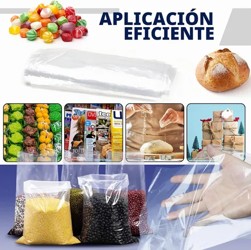 Vista 5 de WFPLUS Paquete de 100 bolsas de polietileno planas de plástico transparente de 1 mil, de 12 x 15 pulgadas, bolsas de mercancía para ropa