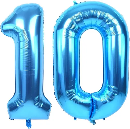 Vista 187 de Toniful - Globos de helio grandes de números del 0 al 9 de 40 pulgadas, color negro, globos digitales de número 0, globos de papel de aluminio