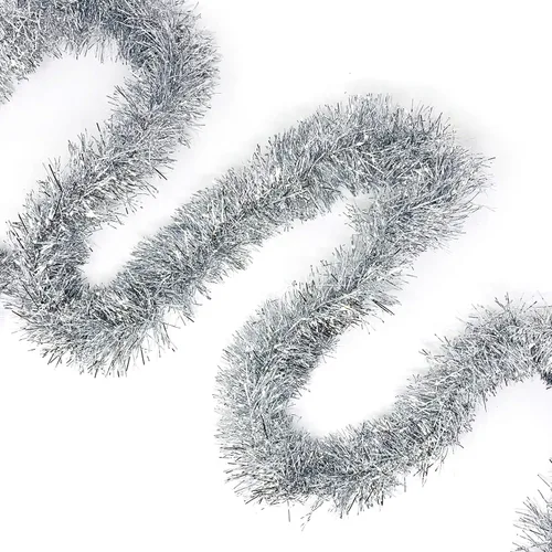 Vista 7 de Allgala Guirnalda de oropel negro, guirnalda de oropel metálica de 50 pies para árbol de Navidad, decoración para árbol festivo, barandilla