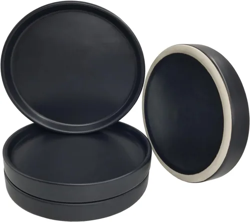 Vista 24 de Yukfona - 4 bandejas de cerámica para macetas, bandejas de 4 5 6 7 8 9 10 11 12 13 pulgadas para interior y exterior, resistente, duradera, base