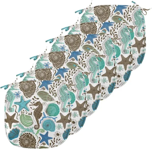 Vista 23 de Ambesonne Cojín de asiento para silla de flores, detalles florales con hojas y remolinos, estampado artístico romántico y vívido y vibrante