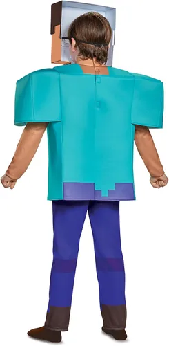Vista 6 de Steve Deluxe Minecraft disfraz, multicolor, pequeño (4-6)