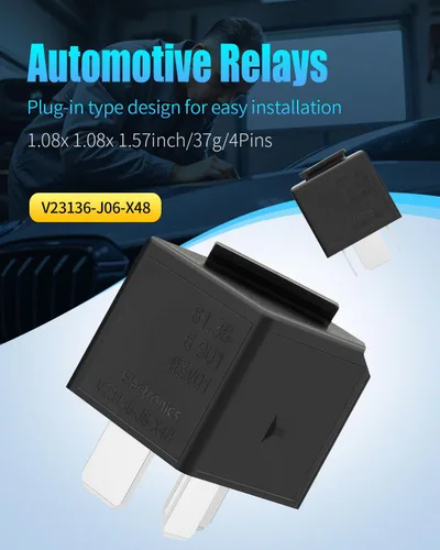 Vista 2 de V23136-J6-X48 Relé de potencia automotriz para BMW no comienza E90 E91 E92 E93 Cas Module Relay 4 Pin A/C Mini relés