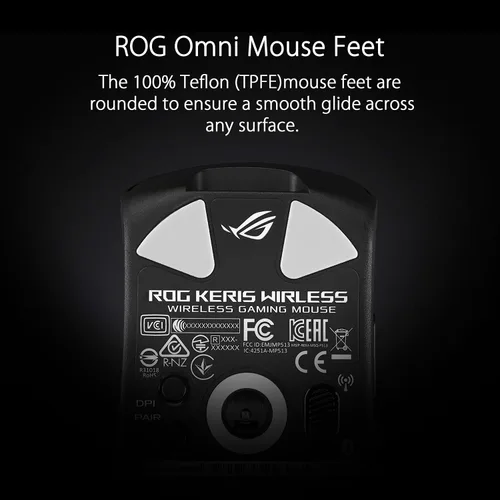 Vista 6 de ASUS ROG Keris - Mouse inalámbrico ligero