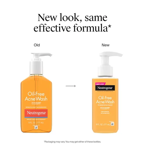 Vista 2 de Neutrogena Limpiador facial para acné sin aceite, limpiador facial de piel propensa a rupturas con tratamiento de acné de ácido salicílico al 2%