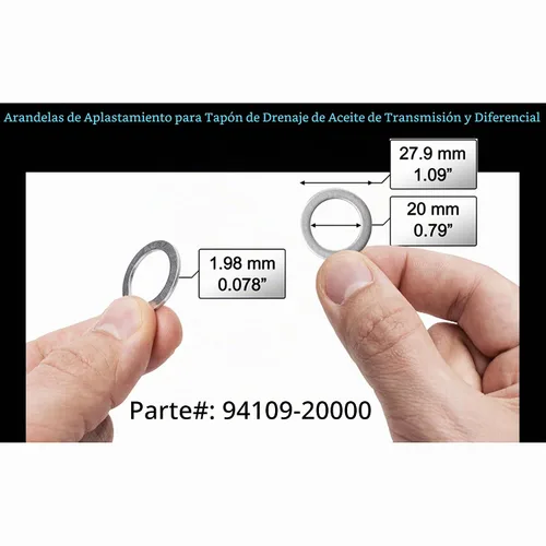 Vista 6 de 5 Arandelas para diferencial trasero y 5 arandelas para tapón de transmisión automática para sello sólido a prueba de fugas - Arandelas