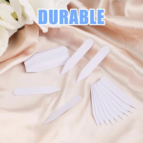 Vista 3 de Gosknor 90 piezas de insertos de camisa de vestir, refuerzos de camisa de plástico invisibles, insertos de polo flexibles, soporte de camisa