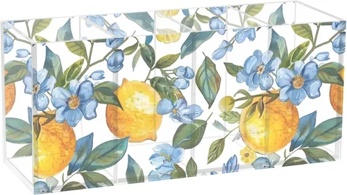 Vista 11 de Soporte para lápices de líneas abstractas para escritorio, soportes decorativos para bolígrafos, 4 compartimentos, soporte para brochas