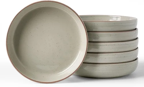 Vista 40 de famiware Milkyway - Juego de 4 cuencos para pasta, 33 onzas, hilo beige