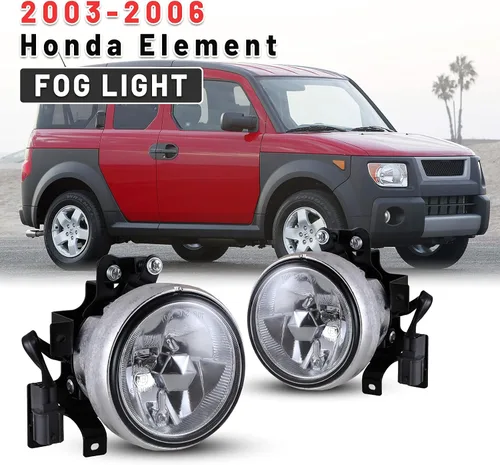 Vista 2 de Luces antiniebla para 2003 2004 2005 2006 Honda Element Lámparas Asambleas Conductor Pasajero Reemplazo con Kit de Cableado 1 Par