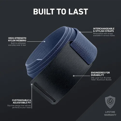 Vista 8 de GRIP6 Classic Belt - 1.5-Inch Adjustable Nylon Belts - Versatile Lifestyle and Tactical Belt for Men and Women