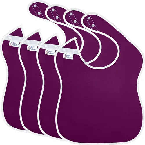 Vista 9 de Baberos grandes impermeables Colección Pastel - 4pk, 12pk, 48pk