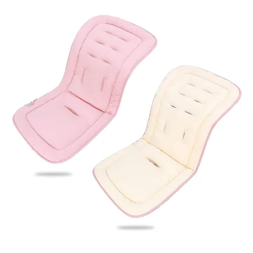 Vista 19 de Cojín para cochecito de bebé, inserto de asiento de automóvil infantil - reversible, universal, transpirable y suave, alfombrilla para cochecito
