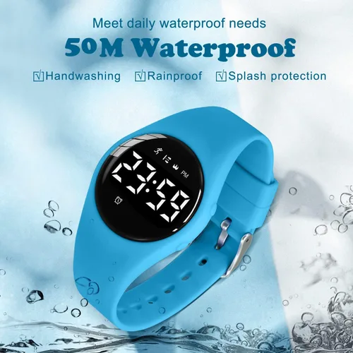 Vista 7 de Reloj deportivo digital para niñas y niños, monitor de actividad física con reloj despertador, cronómetro, relojes impermeables sin aplicación