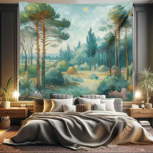 Vista 142 de Ambesonne Tapiz de arte afro, hombre negro fuerte con una corona de trazos impresión de pintura moderna, decoración de tela para colgar en la pared