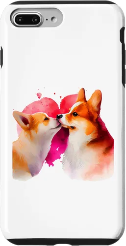 Vista 9 de Funda para iPhone 15 Two Loving Corgis In Love Heart para perro Corgi