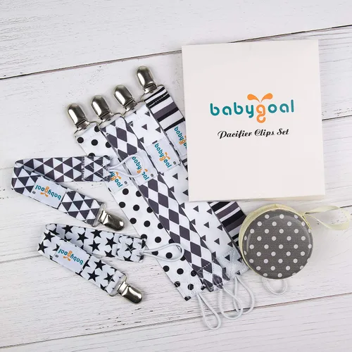 Vista 8 de Babygoal 6PBM05-HZ Juego de 6 prendedores para chupón para niños y niñas, se adaptan a la mayoría de los estilos de chupones y juguetes de dentición