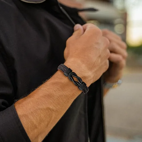 Vista 2 de JoycuFF Regalos para hombres, regalos para el día del padre, pulseras de cuero, regalo de cumpleaños para papá, novio, marido, nieto, hermano, hijo