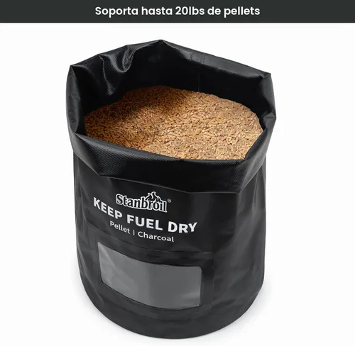 Vista 3 de Stanbroil Bolsa de almacenamiento de pellets de madera de 20 libras, contenedor de tela impermeable al aire libre para pellets, carbón, astillas
