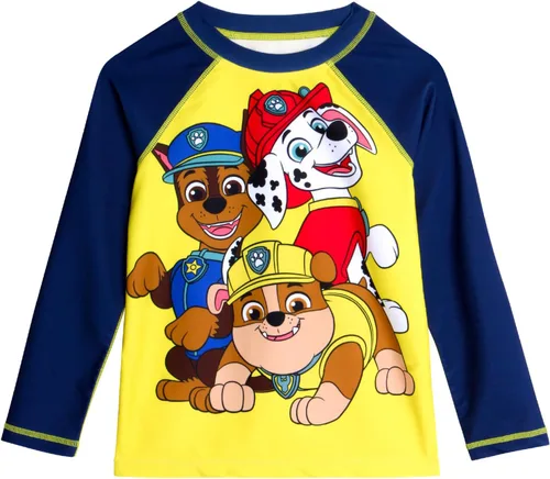 Vista 3 de Nickelodeon Paw Patrol Conjunto de Camiseta Protectora para Niños - 2 Piezas Chase Marshall TMNT UPF50 Camiseta de Natación y Shorts de Natación