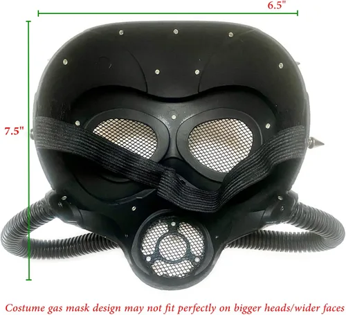Vista 5 de Masq Disfraz de Halloween para cosplay, Steampunk, para fiesta, mascarada, máscara de gas