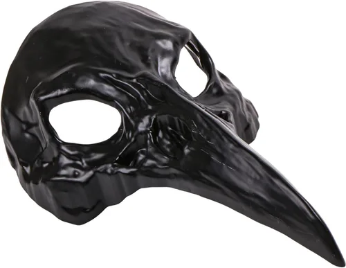 Vista 5 de Scary Creepy Crow Raven Halloween Cosplay Masquerade Party Face Mask Horror Devil Raven Face Eye Mask