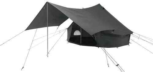 Vista 2 de WHITEDUCK Toldo para tienda de campaña de lona con postes para acampar y glamping para todas las estaciones