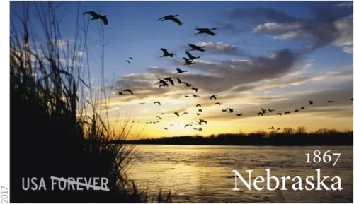 Vista 2 de U.S. Forever Stamps, Nebraska Statehood Hoja de 20 - 2017 (20 sellos)