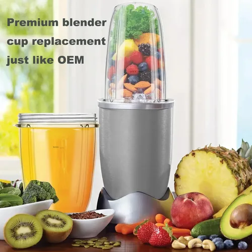 Vista 2 de Taza mezcladora de 18 oz para NutriBullet, taza de repuesto compatible con NutriBullet y NutriBullet Pro 600W/900W todos los modelos
