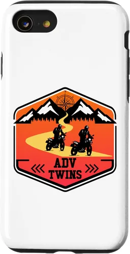 Vista 8 de iPhone 12 mini Adv Twins Riders Motorcycle Biker Off-Road Brother Sister Case