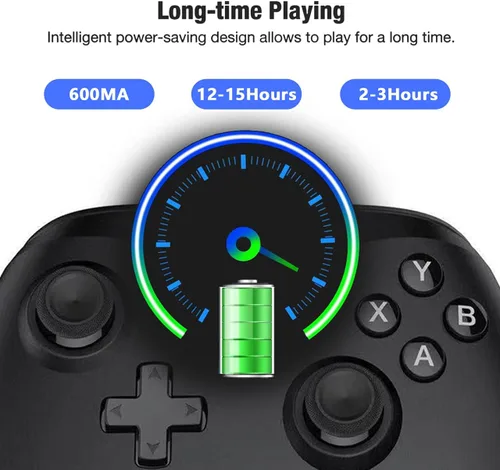 Vista 2 de RIBOXIN Controlador inalámbrico para Xbox One 2.4G, control de juegos inalámbrico Xbox One para Xbox One SX y PC (Win 7, 8, 10) sin conector de audio