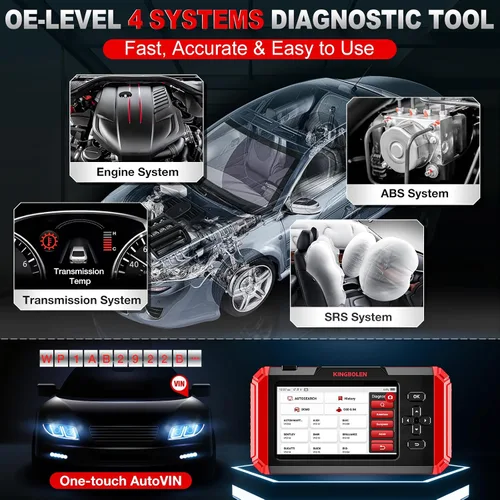 Vista 4 de KINGBOLEN Escáner OBD2 S500 Escáner de Automóviles, Herramienta de Diagnóstico con Actualización Gratuita de por Vida y 6 Reseteos, Reseteo
