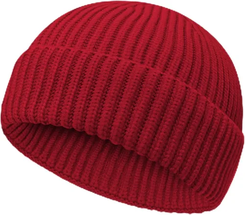 Vista 18 de NPQQUAN Gorros de pescador para hombres y mujeres, gorro de punto corto para invierno
