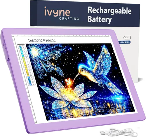 Vista 20 de iVyne Almohadilla de luz con cable para desmalezar vinilo, caja de luz A4 para dibujo, tablero de luz para trazar, caja de luz para pintura de Negro