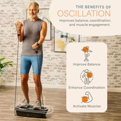 Vista 5 de Lifepro HexaPlate Lite Vibration Plate Exercise Machine — Magnetic Acupoints, 99 Speeds & 10 Presets Vibration Platform Machine with Resistance
