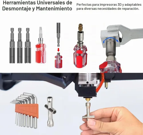 Vista 7 de Kit de herramientas de impresora 3D 82PCS con estuche para eliminación de impresión, limpieza y reparación