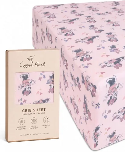 Vista 71 de Copper Pearl: Sábanas de punto prémium para cuna de bebé para niños y niñas, transpirables y suaves, sábanas ajustables para colchones estándar