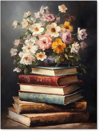 Vista 37 de Cartel de libro gótico de academia oscura vintage de mediados del siglo, arte de pared de lienzo victoriano de medio siglo, impresiones estéticas