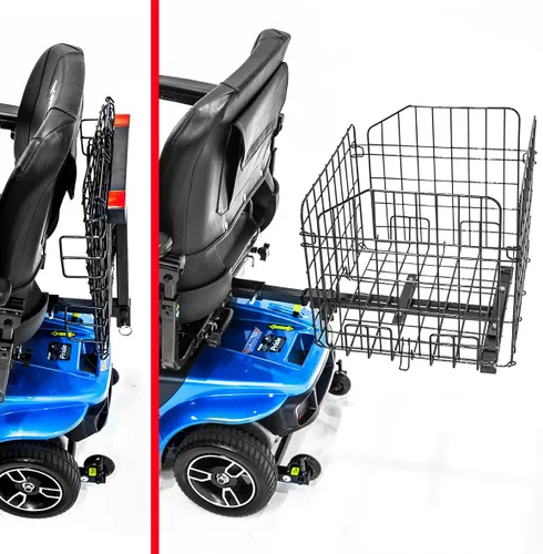 Vista 7 de Revo 2.0 - Scooter eléctrico de 4 ruedas Pride Mobility S67 + Challenger plegable cesta trasera J950