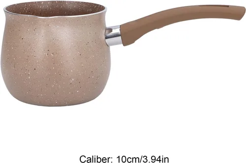 Vista 5 de Sartén de leche antiadherente ligera, diseño ergonómico, mini cafetera de leche para café, mantequilla, chocolate, juegos de té de 3.9 in, teteras
