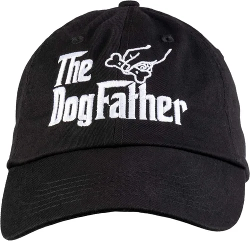 Vista 2 de The Dogfather Divertida y linda camiseta de humor para papá, dueño, mascota, perro, cachorro, divertido, Gorro negro, talla única