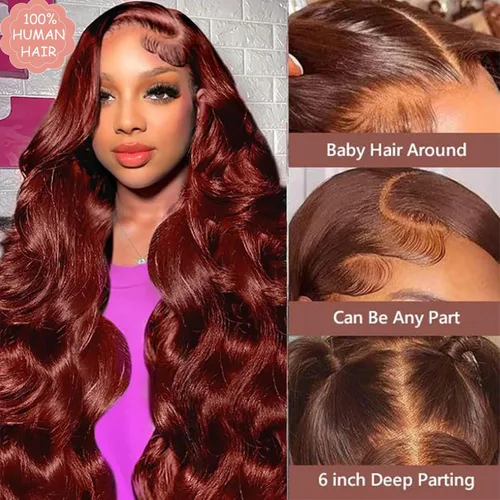 Vista 2 de Pelucas de cabello humano ondulado con encaje frontal transparente HD de 13 x 6 pulgadas, densidad del 200 %, sin pegamento, con pelitos de bebé