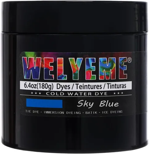 Vista 13 de Polvo de tinte para agua fría, surtido de 8 colores, 7/2-oz. frascos a granel, para teñido anudado, batik, teñido con hielo
