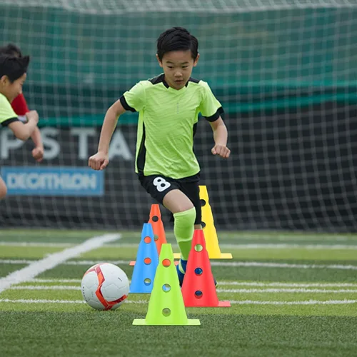 Vista 4 de Conos de entrenamiento de fútbol, conos de fútbol de agilidad, para interiores y exteriores y eventos festivos, conos de agilidad con 5 bastones