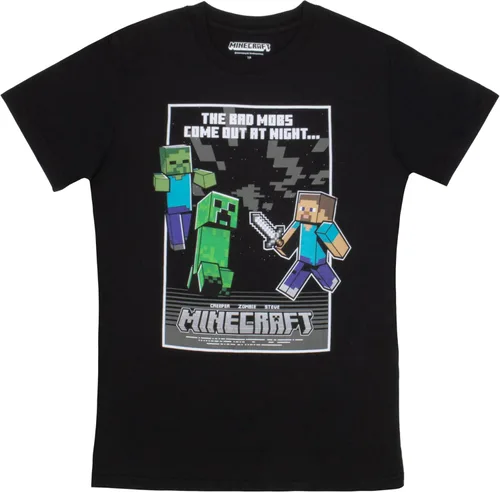 Vista 2 de Minecraft, camiseta de manga corta de ajuste regular para niños