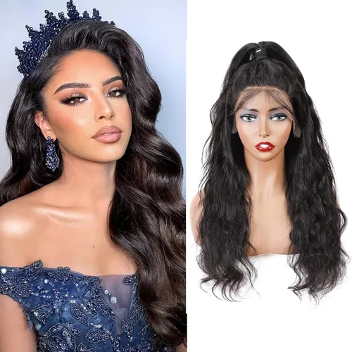 Vista 30 de Cabello humano ondulado con cierre frontal de encaje HD 4 x 4, cierre de encaje con cabello de bebé, cabello humano 100% virgen brasileño