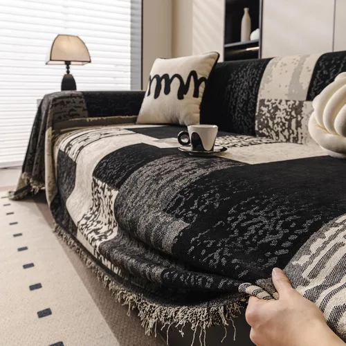 Vista 12 de ROOMLIFE Funda de sofá con estampado de leopardo para sofá de 3 plazas, lavable, protector de muebles para perros, funda de sofá suave
