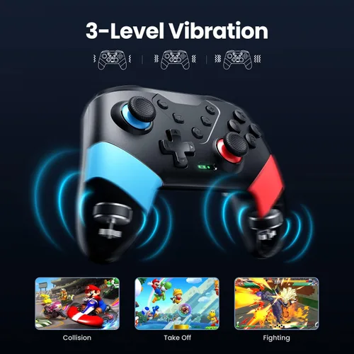 Vista 6 de VOYEE Controlador Pro Switch, controlador de interruptor inalámbrico con programación Turbo Motion Vibration Screenshot, controlador Switch Pro